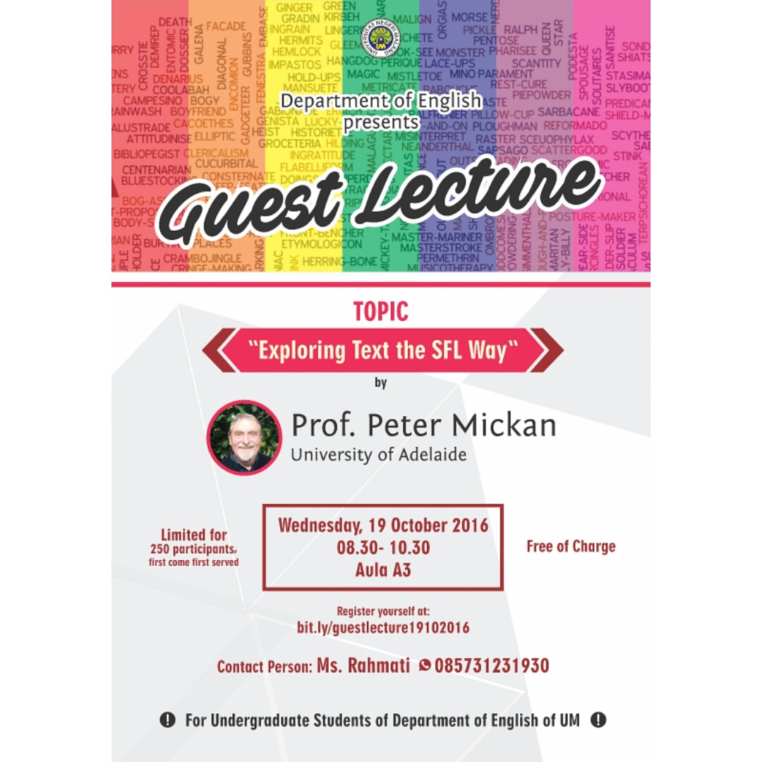 Guest Lecture “Exploring Text the SFL Way”