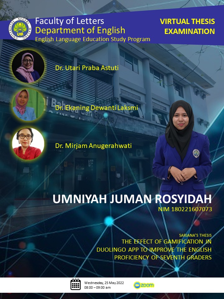 Virtual Thesis Examination Umniyah Juman Rosyidah