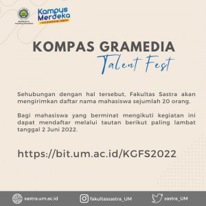 Kompas Gramedia Talent Fest – Magang